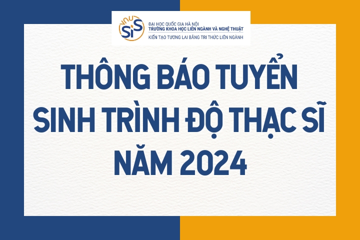 Thông báo tuyển sinh trình độ Thạc sĩ năm 2024